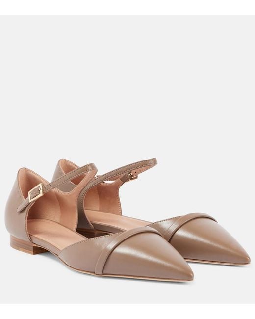Malone Souliers Brown Ulla Leather Flats