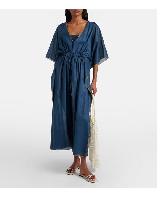 Eres Blue Voilier Cotton Kaftan
