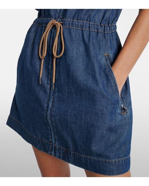 Veronica Beard Blue Akerman Denim Minidress