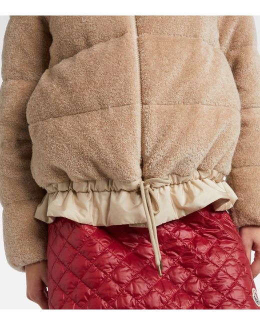Moncler Natural Cedre Teddy Down Jacket