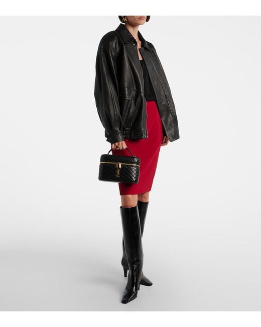 Saint Laurent White Gaby Large Leather Vanity Bag