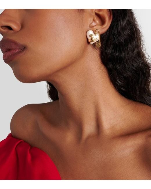 Vivienne Westwood ORIETTAピアス オリエッタ／ゴールド Vivienne Westwood Orietta Faux Pearl Earrings in Metallic | Lyst