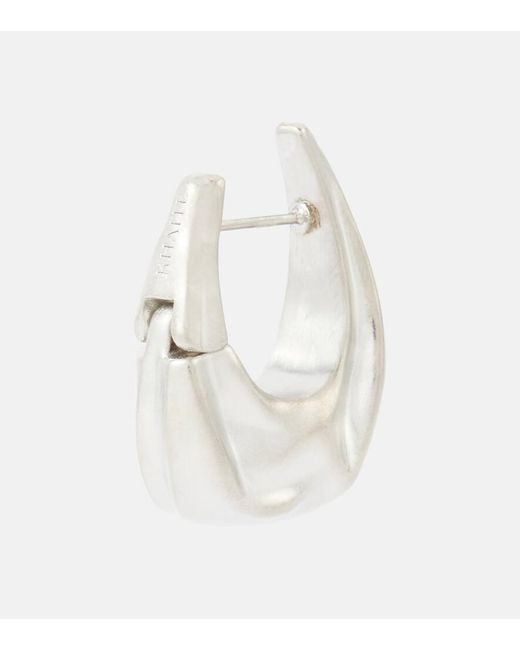 Khaite White Olivia Hoop Earrings