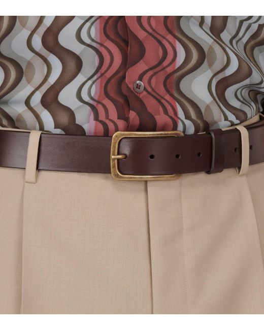 Dries Van Noten Brown Leather Belt for men