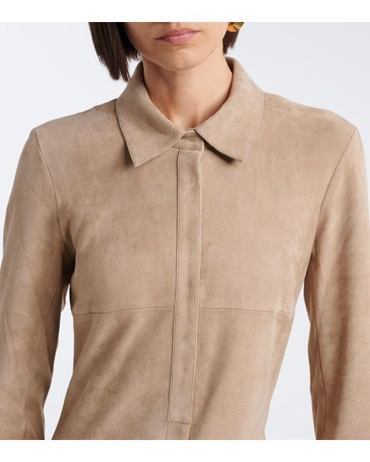 Stouls Natural Becky Suede Shirt Dress