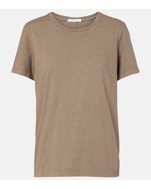 The Row Natural Wesler Cotton Jersey T-Shirt