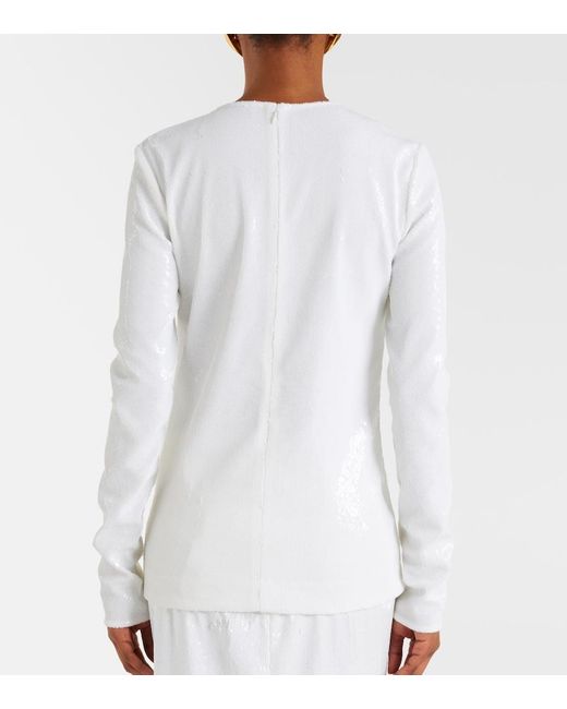 Totême  White Sequined Top