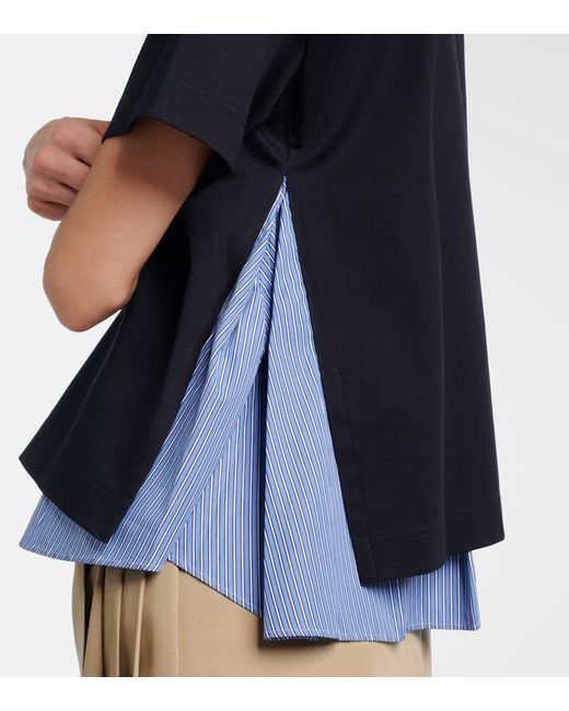 T-Shirt En Coton Sacai en coloris Black