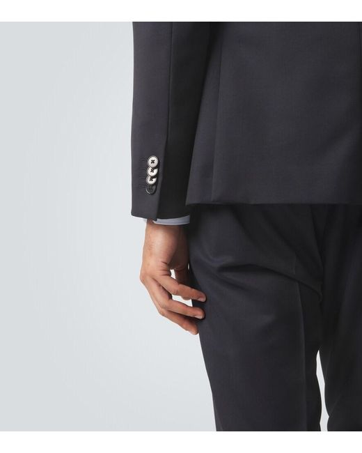 Zegna Black Wool And Mohair Suit for men