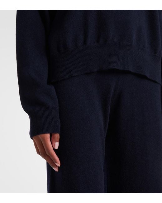 Jardin Des Orangers Blue Wool And Cashmere Polo Sweater