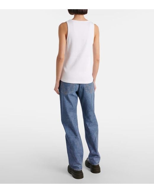 Top En Coton Melange Bottega Veneta en coloris White