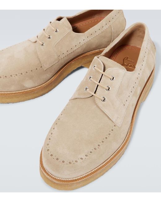 Derbies Pablo En Daim Christian Louboutin pour homme en coloris White