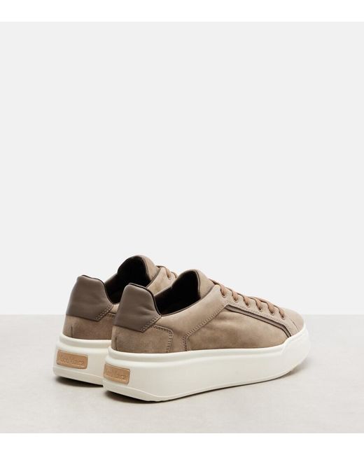 Max Mara Natural Suede Platform Sneakers