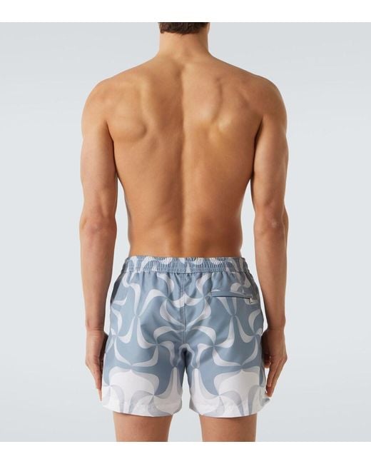 Commas Blue Mantra Printed Swim Trunks for men
