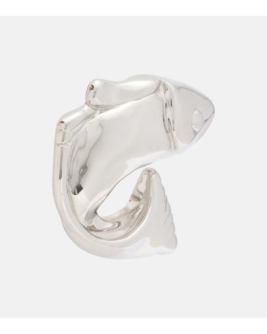Jacquemus White Ohrringe Poisson