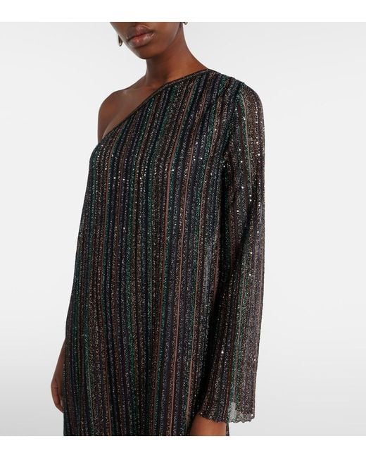 Missoni Black Chevron Lame Maxi Dress