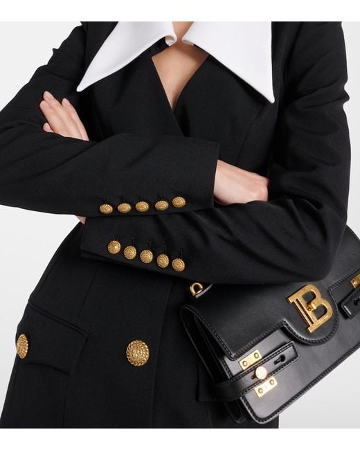 Balmain Black Button Dress