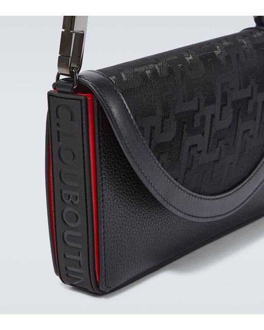 Christian Louboutin Black Monogram Leather Shoulder Bag for men