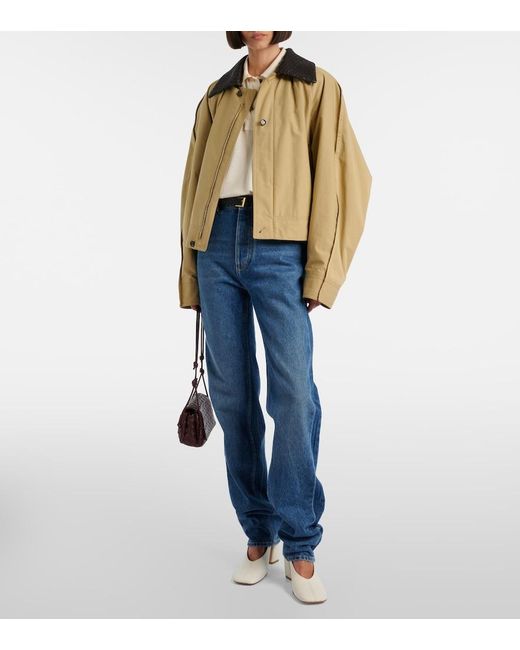 Bottega Veneta Blue High-Rise Straight Jeans