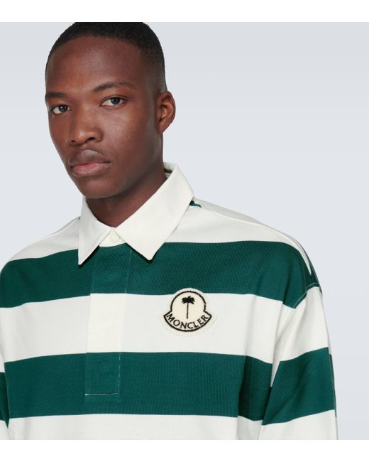 Moncler Genius Green X Palm Angels Cotton Polo Shirt for men