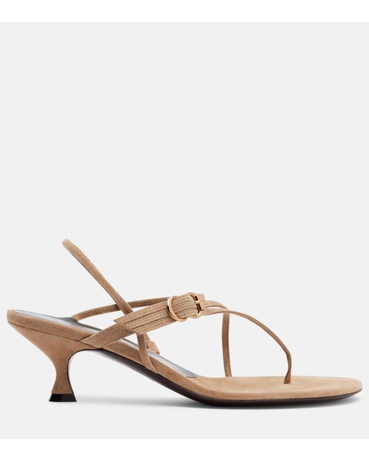 Herbert Levine Metallic Starry-Eyed 55 Suede Thong Sandals