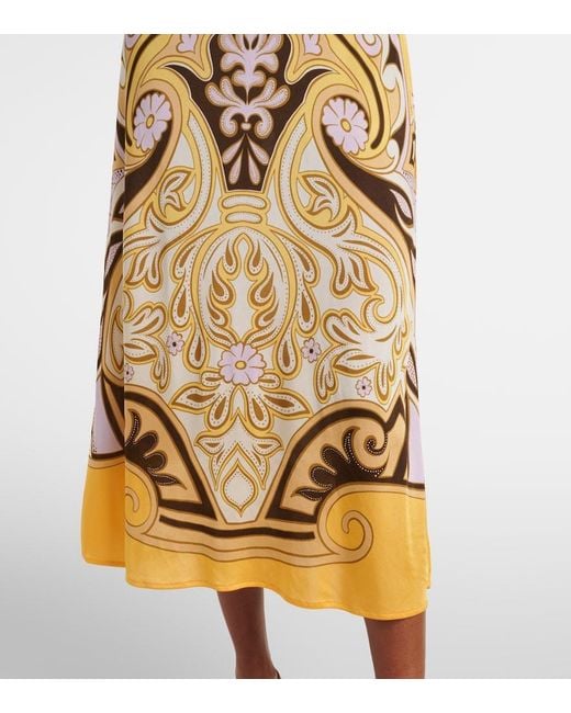 LaDoubleJ Metallic Perry Printed Midi Dress