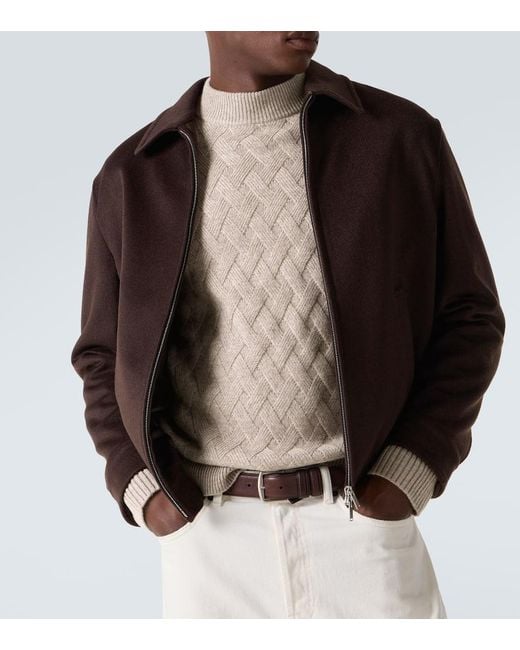 Allude Natural Wool And Cashmere Sweater for men
