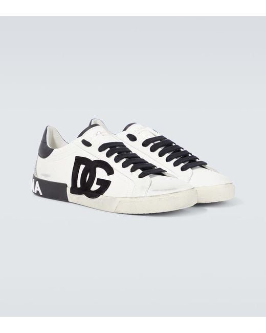 Dolce & Gabbana Sneakers DG aus Leder in Metallic für Herren