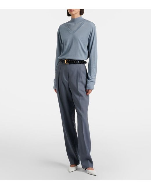 The Row Blue Naius Wool Sweater