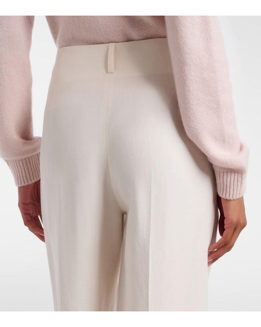 Khaite White Grenare Straight Pants
