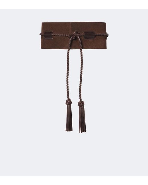 DEHANCHE Brown Sedona Suede Corset Belt