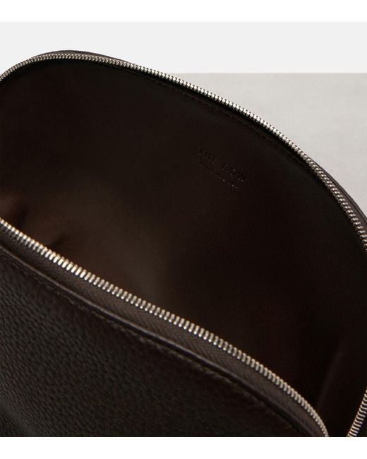 The Row Black Agnes Leather Pouch