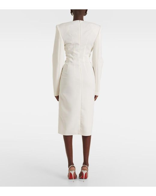 Stella McCartney White Wool Midi Dress