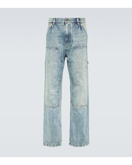 Jeans a gamba larga Carpenter di Dolce & Gabbana in Blue da Uomo