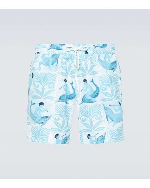 Commas Blue Classic Swim Shorts for men