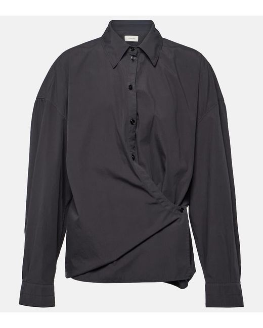 Lemaire Gray Twisted Cotton Shirt