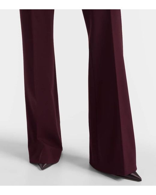 Pantalones Flared Febe En Mezcla De Lana Con Tiro Alto Sportmax