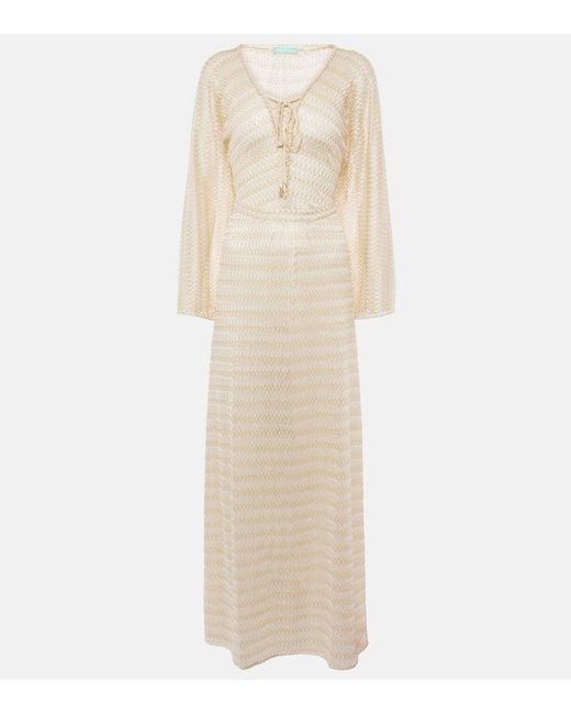 Melissa Odabash Natural Nina Crochet Kaftan