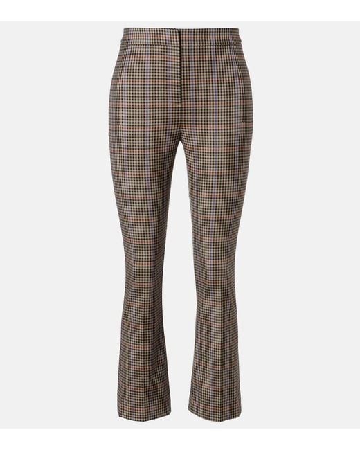 Pantalones Slim Arte A Cuadros Veronica Beard de color Gray