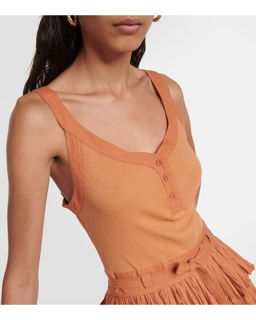 Ulla Johnson Brown Tiered Minidress