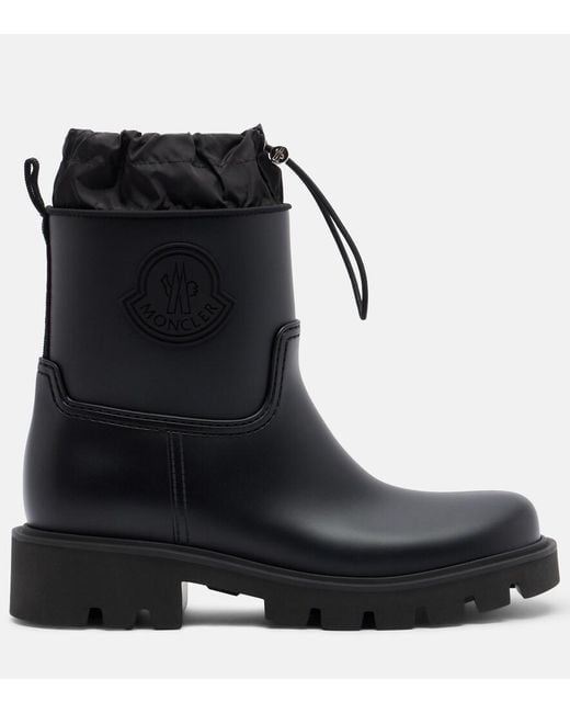Moncler Black Kickstream Rain Boots