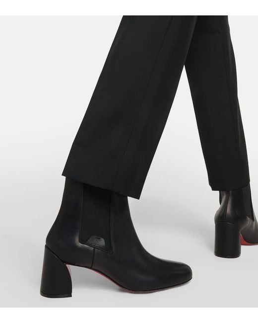 Christian Louboutin Black Turelastic 55 Leather Boots