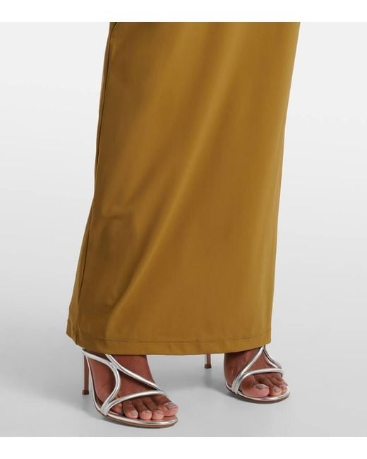 Abito Lungo Con Ruches di Christopher Esber in Metallic