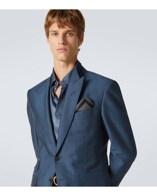Fazzoletto Da Taschino di Tom Ford in Black da Uomo