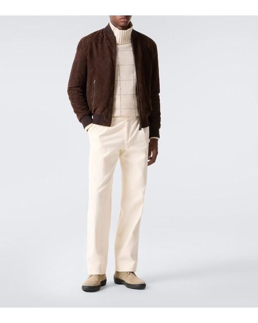 Tod's Brown Suede Combat Boots for men