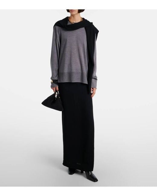 Totême  Gray Pullover Aus Wolle Und Seide