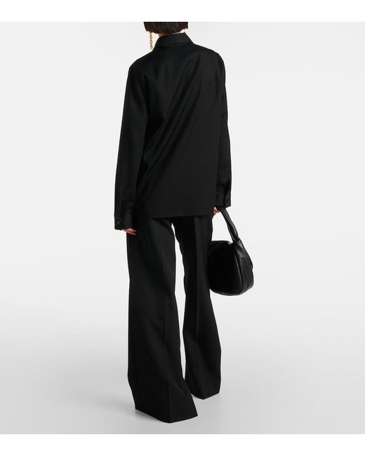 Jil Sander Black Virgin Wool Shirt