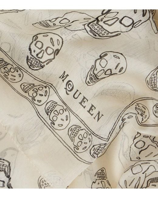 Sciarpa Skull di McQueen in Natural