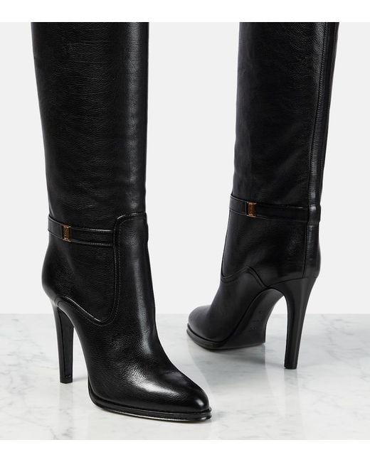 Saint Laurent Black Diane Boots