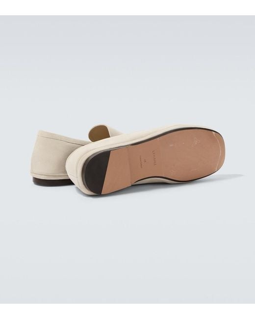 Lemaire White Outdoor Suede Slip-On Shoes for men